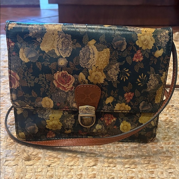 Patricia Nash Floral Leather Crossbody Bag - Picture 1 of 10